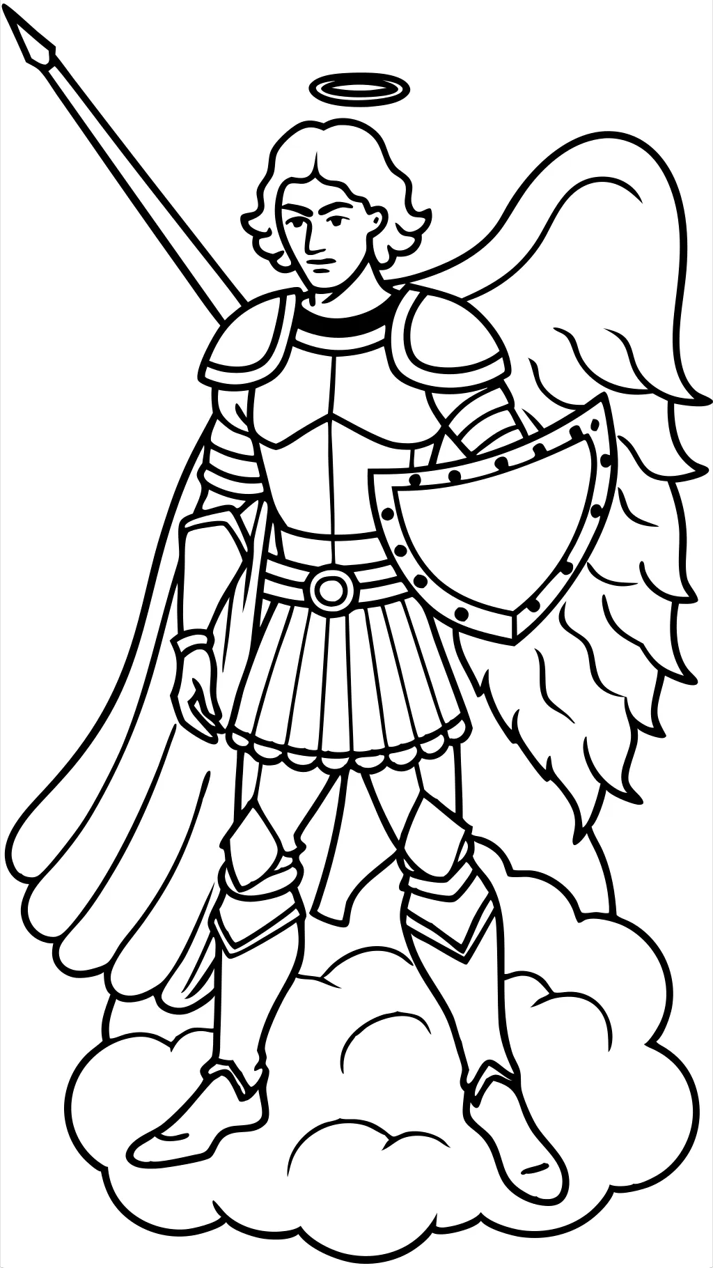 saint michael the archangel coloring page